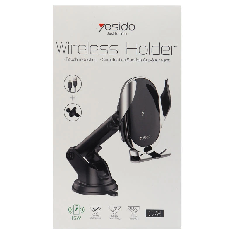 هولدر و شارژر وایرلس Yesido C78 15W