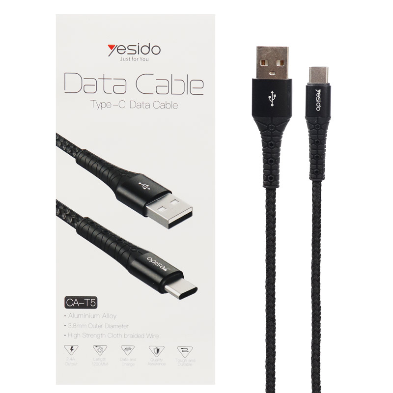کابل Yesido CA-T5 2.4A Type-C 1.2m