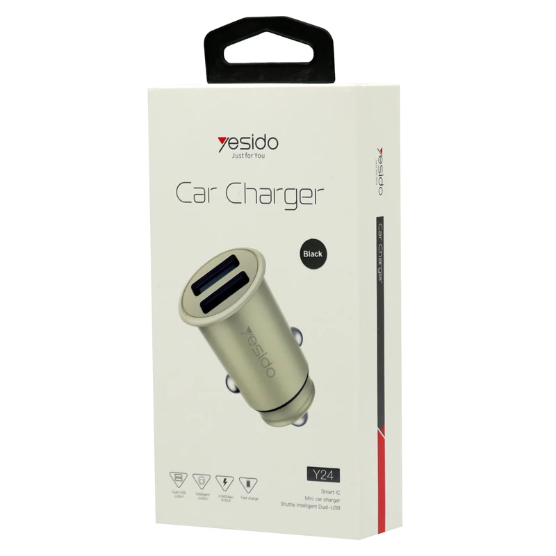 شارژر فندکی فست شارژ Yesido Y24 QC2.0 4.8A