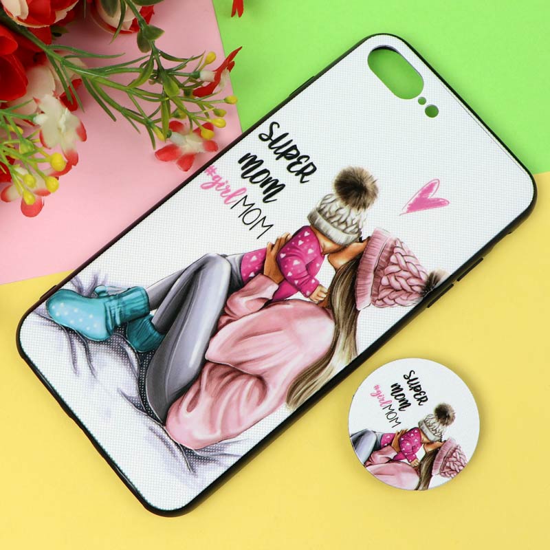 قاب فانتزی برجسته پاپ سوکت دار طرح دختر  iPhone 7 Plus / 8 Plus