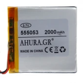 باتری لیتیوم 2000mAh 54*53*5mm 555053