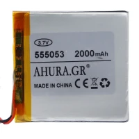 باتری لیتیوم 2000mAh 54*53*5mm 555053