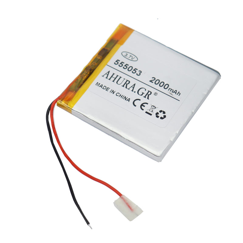 باتری لیتیوم 2000mAh 54*53*5mm 555053