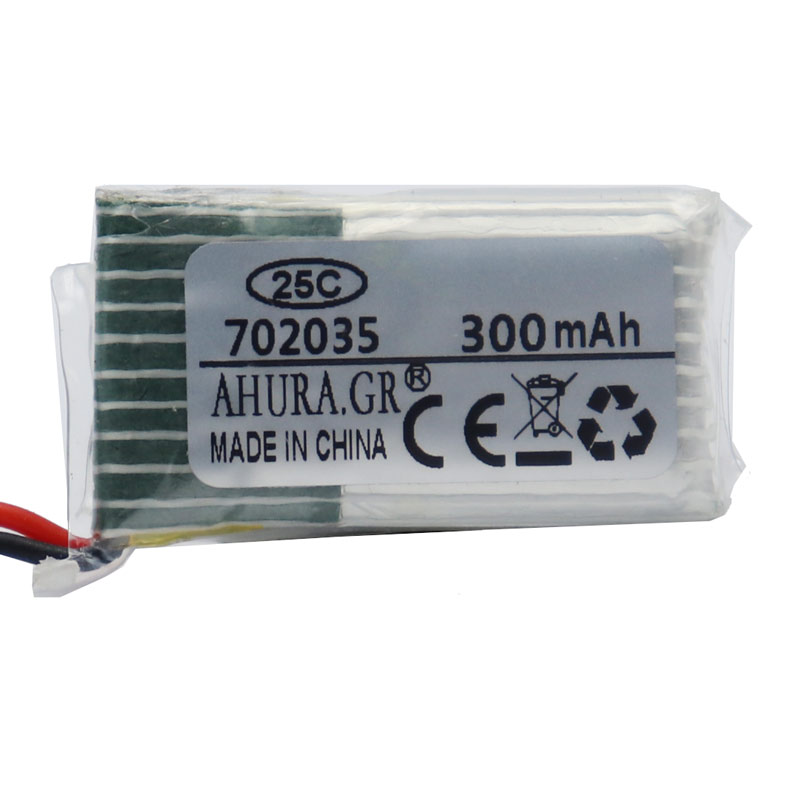 باتری لیتیوم 300mAh 40*11*7mm 702035
