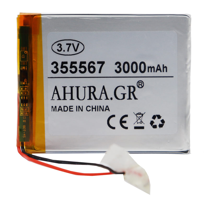 باتری لیتیوم 3000mAh 66*55*3mm 355567
