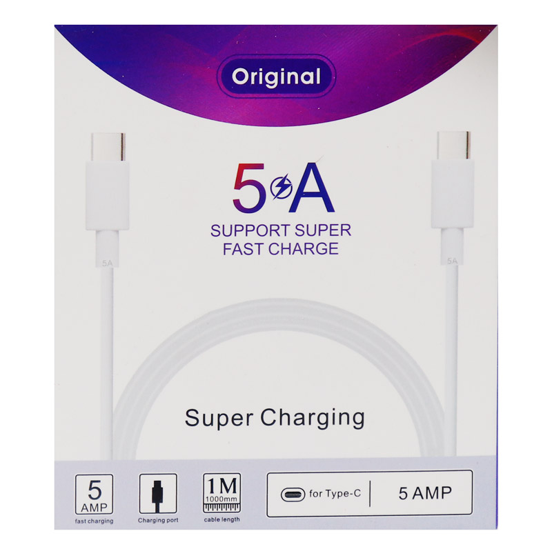 کابل تبدیل فست شارژ 5AMP Type-C to Type-C 5A 1m