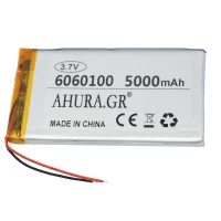 باتری لیتیوم 5000mAh 7*60*100mm 6060100