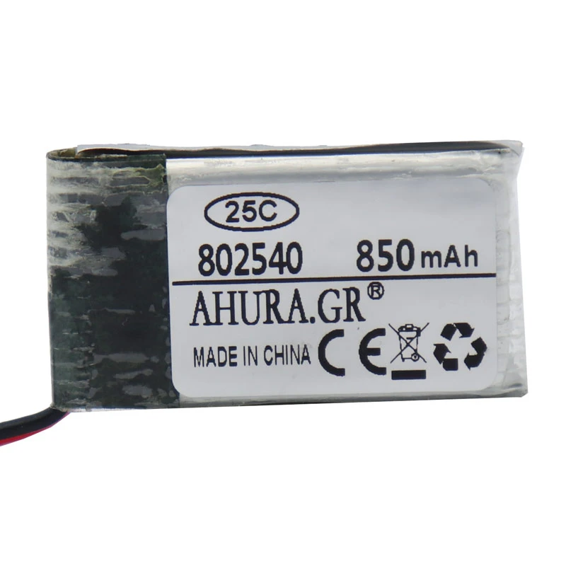 باتری لیتیوم 850mAh 40*24*8mm 802540