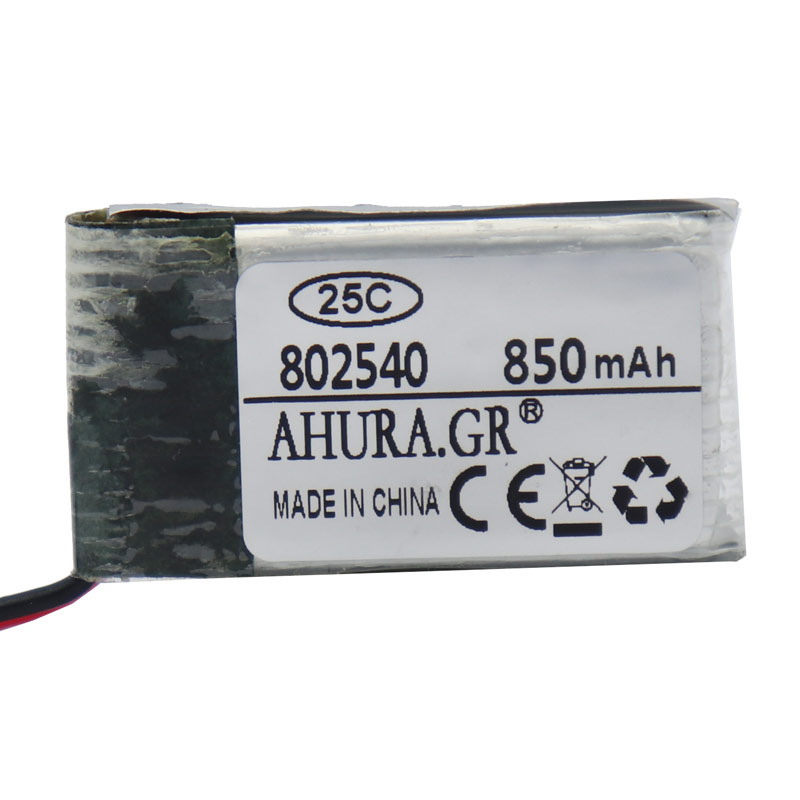 باتری لیتیوم 850mAh 40*24*8mm 802540