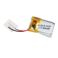 باتری لیتیوم 80mAh 21*14*3mm 401220