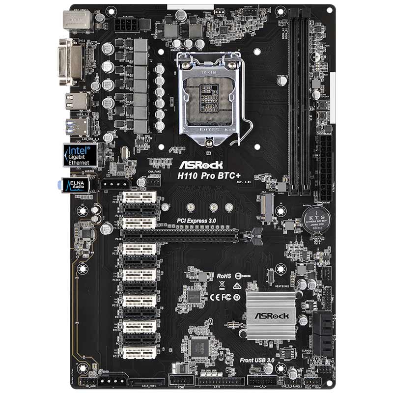 مادربرد ازراک H110 Pro BTC Plus DDR4