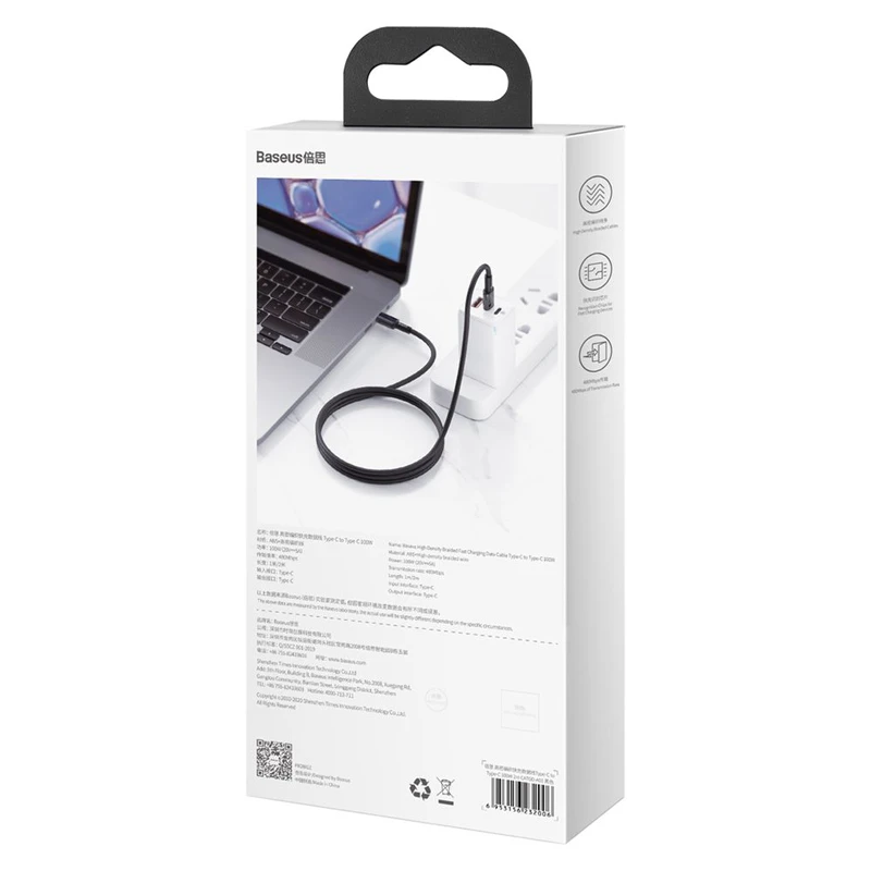 کابل تبدیل فست شارژ Baseus CATGD-A PD Type-C TO Type-C 2m