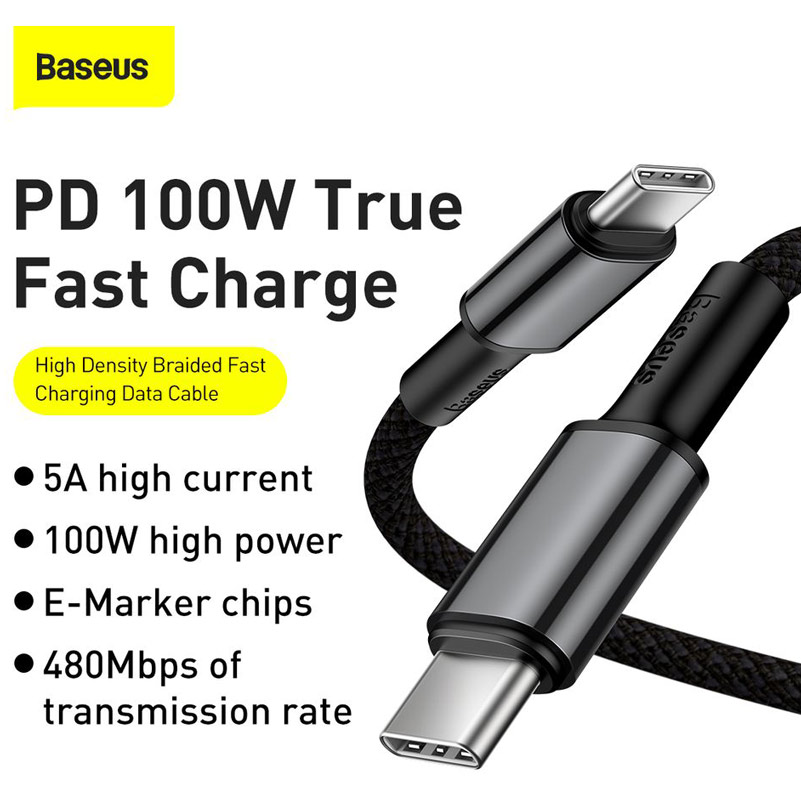 کابل تبدیل فست شارژ Baseus CATGD-A PD Type-C TO Type-C 2m