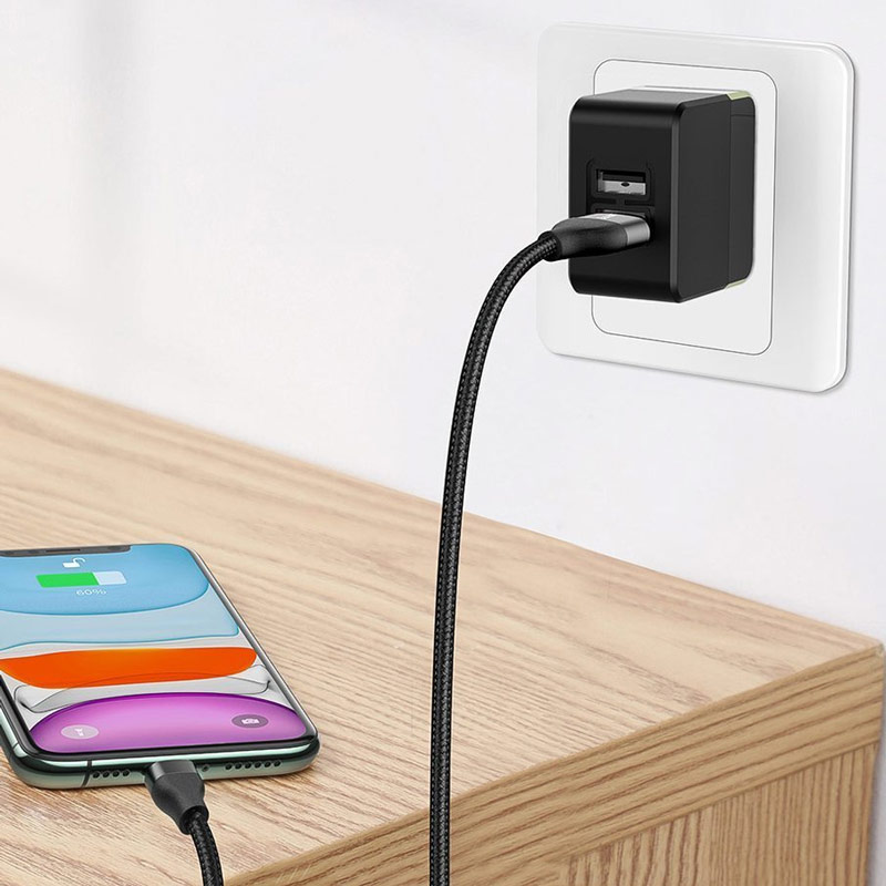 کابل تبدیل فست شارژ Baseus CATLYW USB / Type-C To Lightning PD 18W 1M