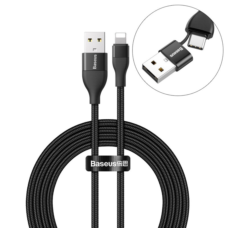 کابل تبدیل فست شارژ Baseus CATLYW USB / Type-C To Lightning PD 18W 1M