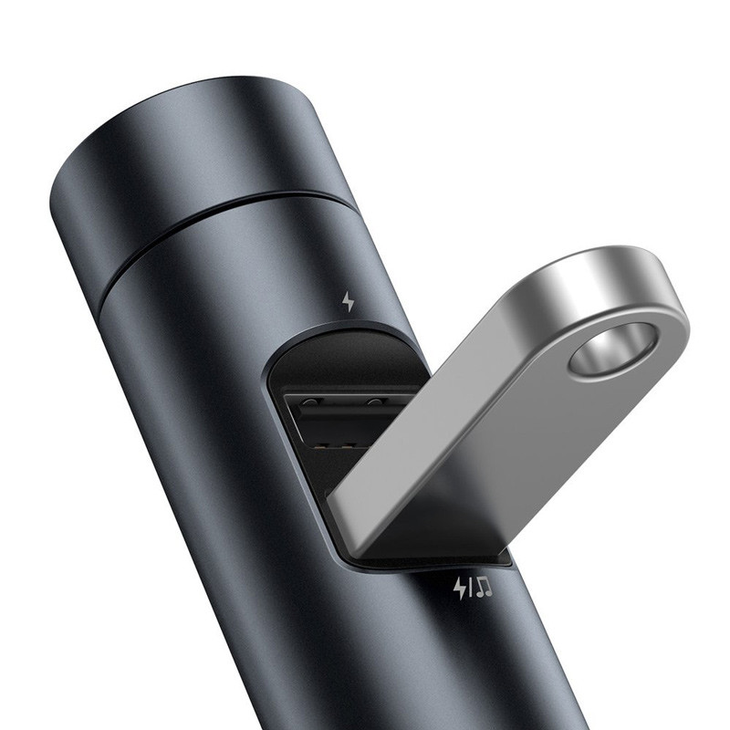 FM Player بلوتوثی و شارژر فندکی Baseus Energy Column CCNLZ-B0G