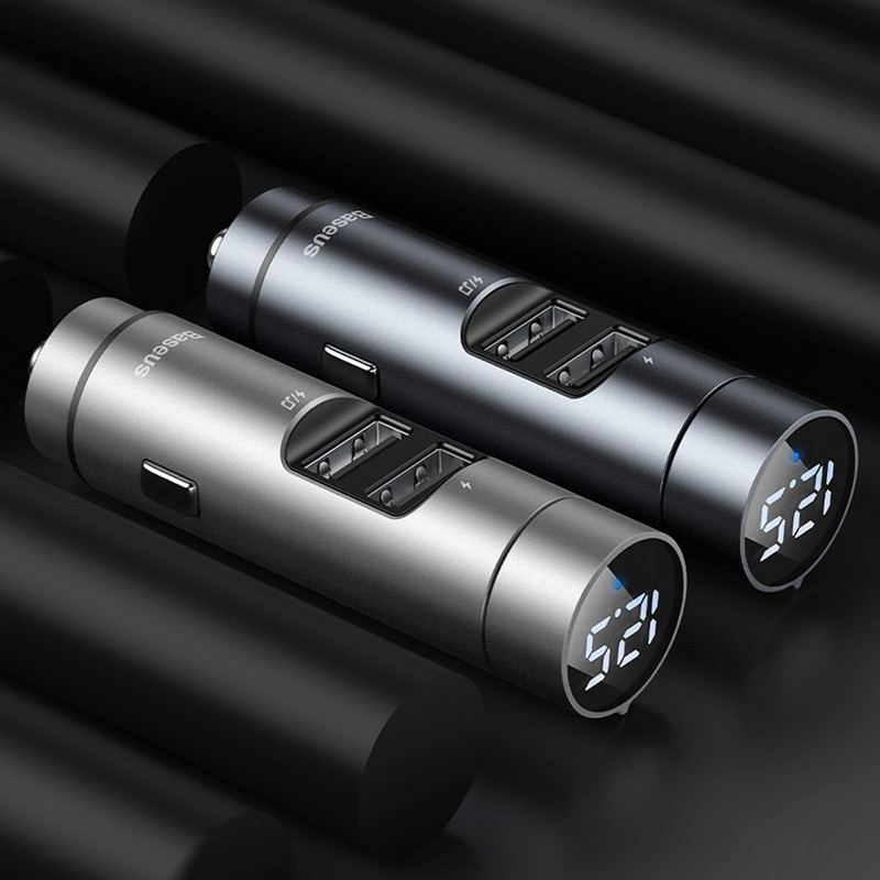 FM Player بلوتوثی و شارژر فندکی Baseus Energy Column CCNLZ-B0G
