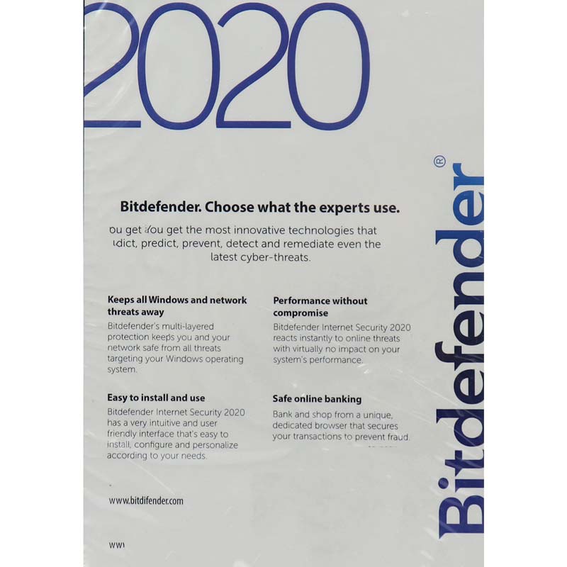 آنتی ویروس اورجینال Bitdefender Internet Security 2020 Edition 1 User