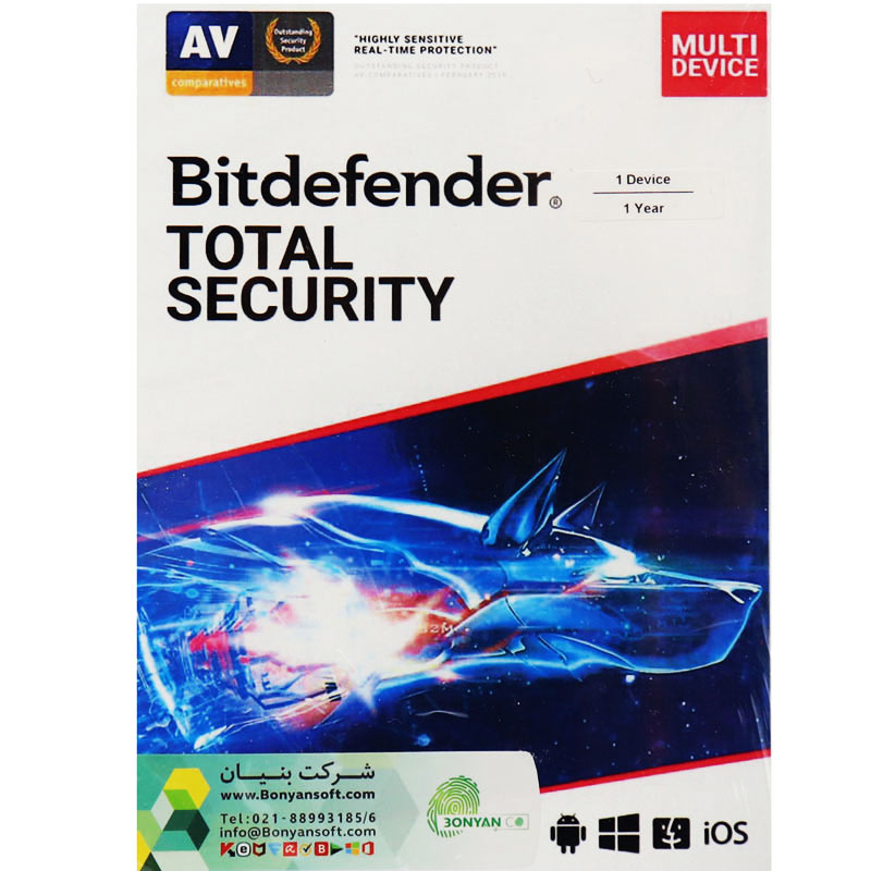 آنتی ویروس اورجینال Bitdefender Total Security 2021 1 User