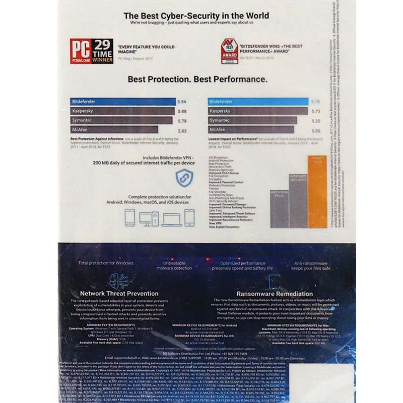 آنتی ویروس اورجینال Bitdefender Total Security 2021 1 User