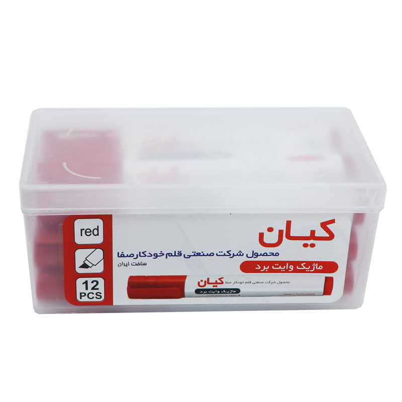 ماژیک وایت برد کیان نوک تخت بسته 12 عددی