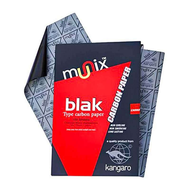 کاربن مشکی A4 کانگرو Kangaro Munix بسته 100 عددی