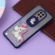 قاب شیائومی Redmi Note 9 Pro طرح دار سرمه ای محافظ لنزدار کشویی