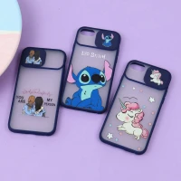 قاب محافظ لنز دار کشویی طرحدار سرمه ای iPhone 7/8