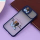 قاب آیفون iPhone 7 / 8 طرح دار سرمه ای محافظ لنزدار کشویی