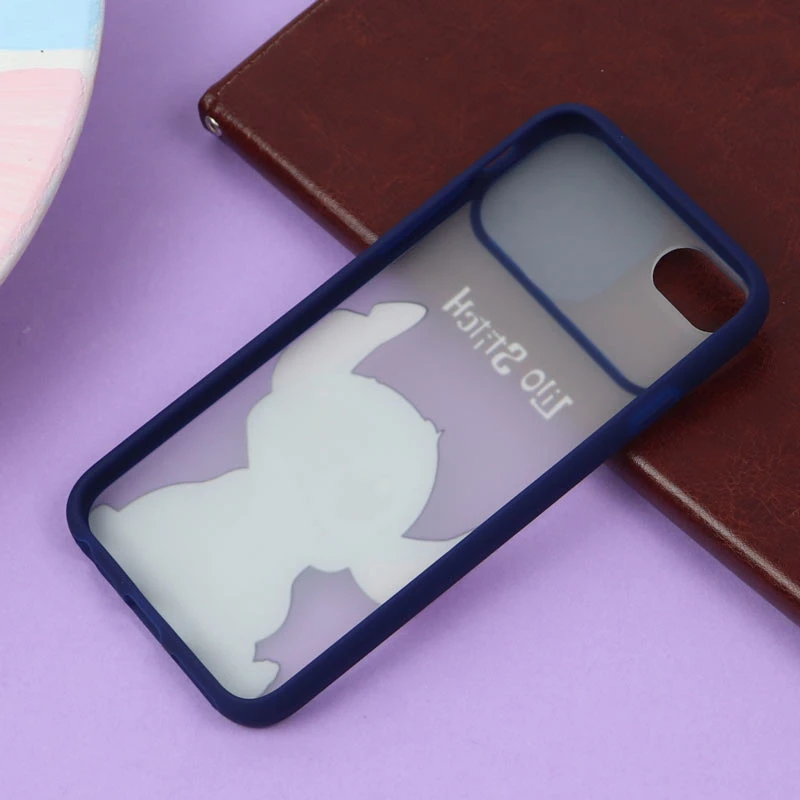 قاب آیفون iPhone 7 / 8 طرح دار سرمه ای محافظ لنزدار کشویی