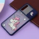 قاب سامسونگ Galaxy A30s / A50s طرح دار سرمه ای محافظ لنزدار کشویی