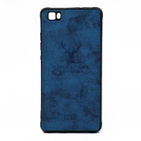 قاب چرمی طرح گوزن Huawei P8 Lite آبی
