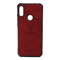 قاب چرمی طرح گوزن Huawei Y6 Prime 2019 زرشکی