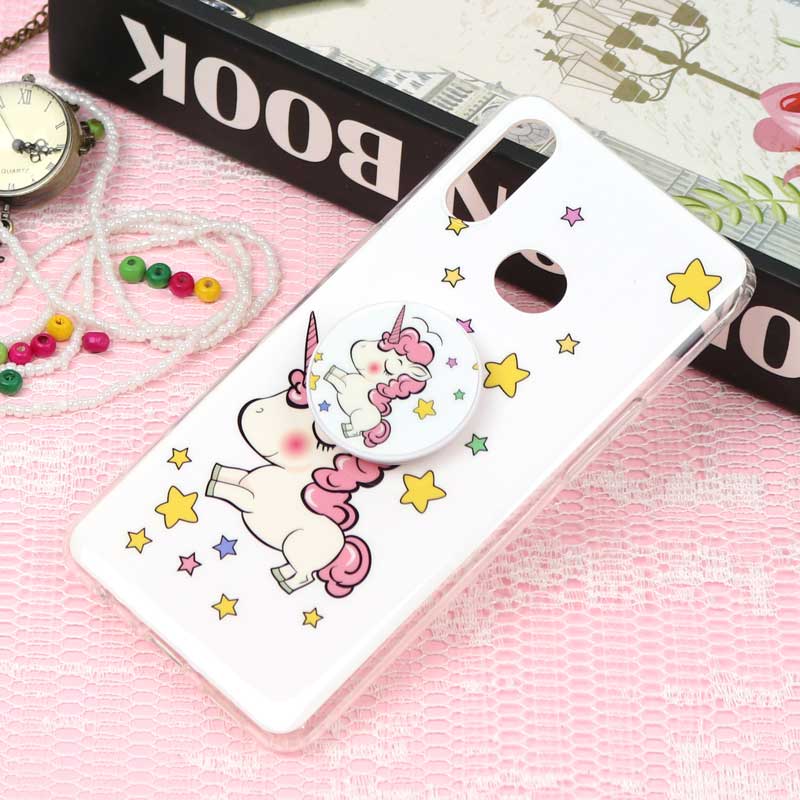 قاب سوپر IMD دور شفاف پاپ سوکت دار Samsung A10s یونیکورن