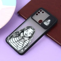 قاب سامسونگ Galaxy A11 / M11 طرح دار مشکی محافظ لنزدار کشویی