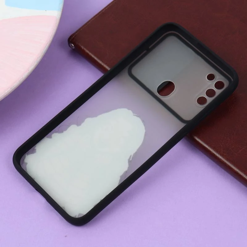 قاب سامسونگ Galaxy A11 / M11 طرح دار مشکی محافظ لنزدار کشویی