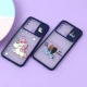 قاب سامسونگ Galaxy A11 / M11 طرح دار سرمه ای محافظ لنزدار کشویی