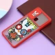 قاب محافظ لنز دار کشویی طرحدار قرمز Samsung A21s