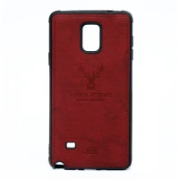 قاب چرمی طرح گوزن Samsung Note 4 زرشکی