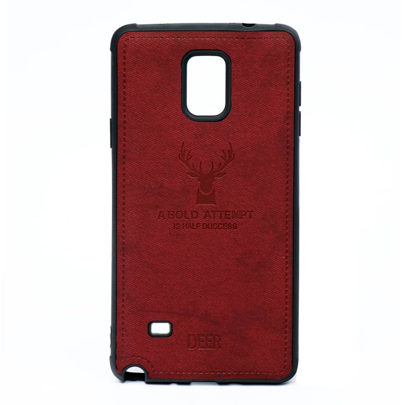 قاب چرمی طرح گوزن Samsung Note 4 زرشکی