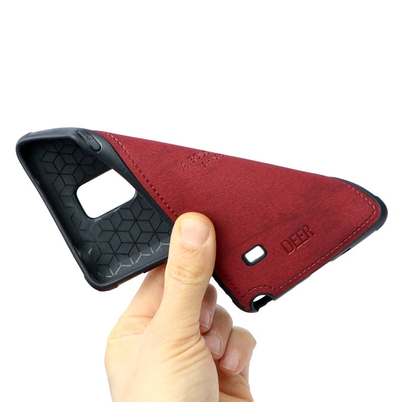 قاب چرمی طرح گوزن Samsung Note 4 زرشکی