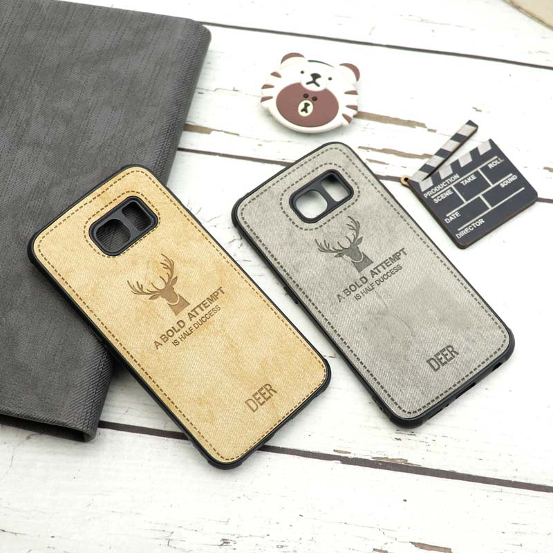 قاب چرمی طرح گوزن Samsung S6 Edge