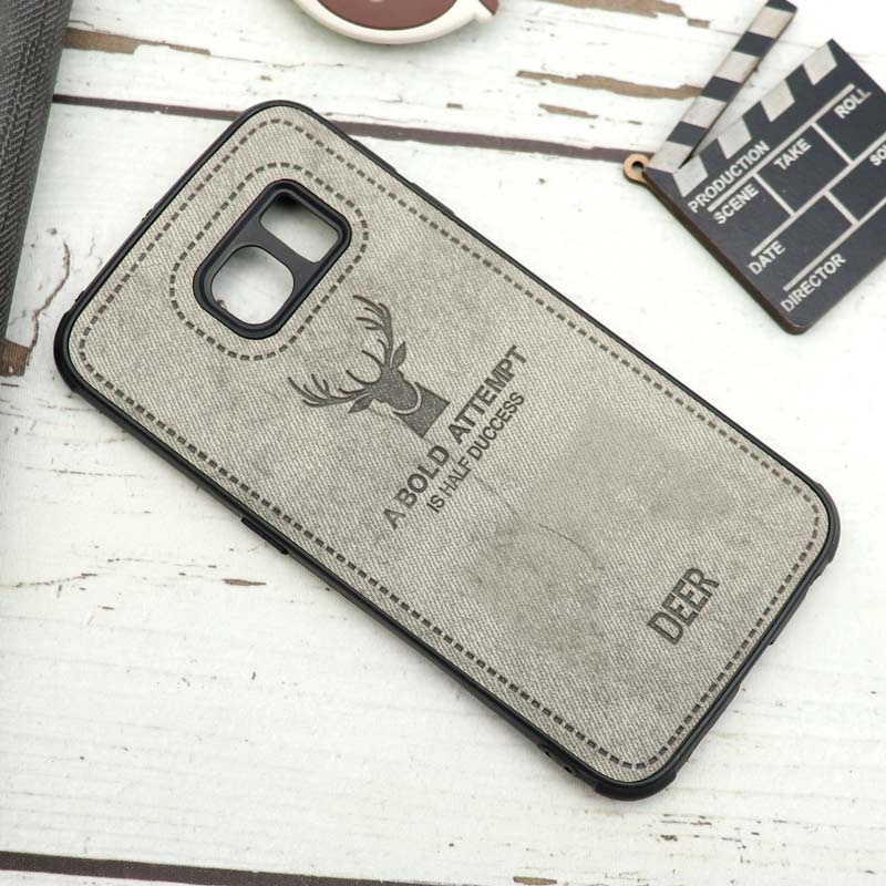 قاب چرمی طرح گوزن Samsung S6 Edge