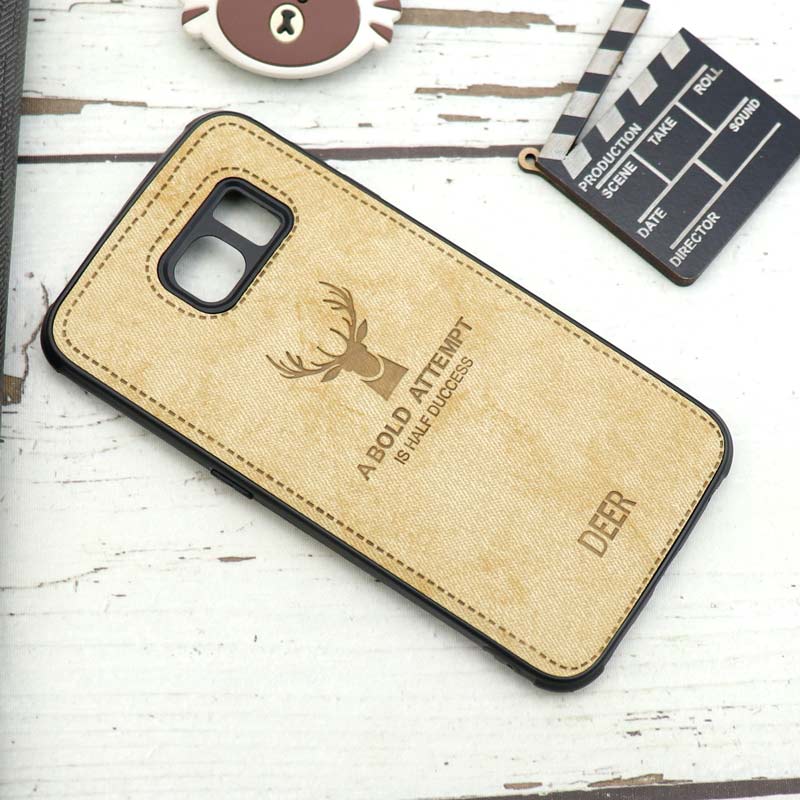 قاب چرمی طرح گوزن Samsung S6 Edge