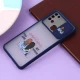 قاب سامسونگ Galaxy A21s طرح دار سرمه ای محافظ لنزدار کشویی