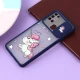 قاب سامسونگ Galaxy A21s طرح دار سرمه ای محافظ لنزدار کشویی