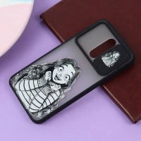 قاب شیائومی Redmi 8 / 8A طرح دار مشکی محافظ لنزدار کشویی