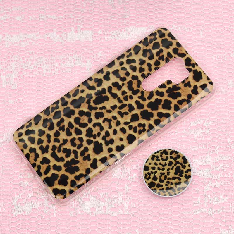 قاب سوپر IMD دور شفاف پاپ سوکت دار Xiaomi Redmi 9 پلنگی