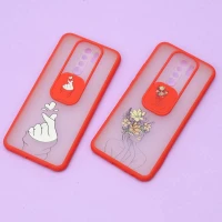 قاب محافظ لنز دار کشویی طرحدار قرمز Xiaomi Redmi 9