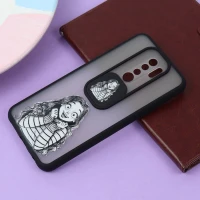 قاب شیائومی Redmi 9 طرح دار مشکی محافظ لنزدار کشویی